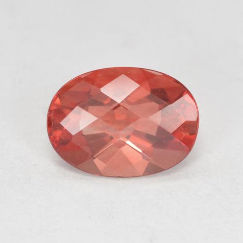 0,75 ctw natürlicher roter Andesin-Labradorit, Oval Schliff, VVS-VS