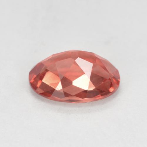 0,75 ctw natürlicher roter Andesin-Labradorit, Oval Schliff, VVS-VS