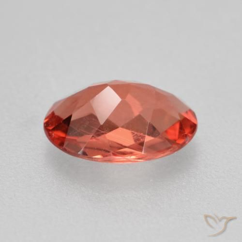 0,66 ctw natürlicher roter Andesin-Labradorit, Oval Schliff, VVS-VS