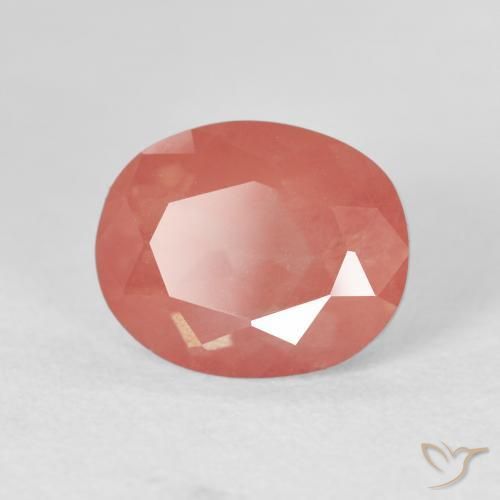 9,17 ctw natürlicher rötlich-orange Andesin-Labradorit, Oval, Transparent