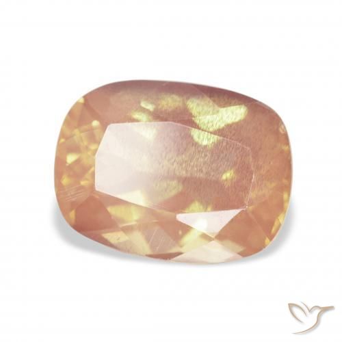 9,17 ctw natürlicher hellorange Andesin-Labradorit, Kissen, Transparent