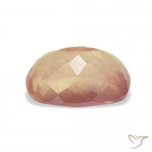 9,17 ctw natürlicher hellorange Andesin-Labradorit, Kissen, Transparent