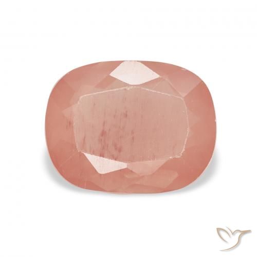 1.99ct Natürlicher rötlich-orange Andesin-Labradorit, Kissen, Transparent
