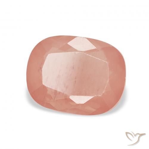 9,17 ctw natürlicher rötlich-orange Andesin-Labradorit, Kissen, Transparent