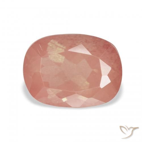 3.01ct Natürlicher Blush Rot Andesin-Labradorit, Kissen, Transparent