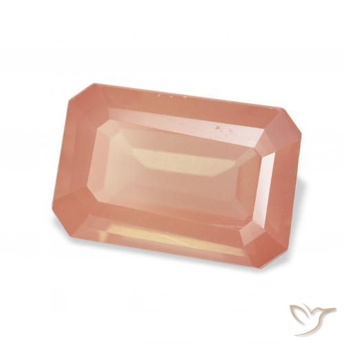 9,17 ctw natürlicher rötlich-orange Andesin-Labradorit, Oktagonschliff, Transparent