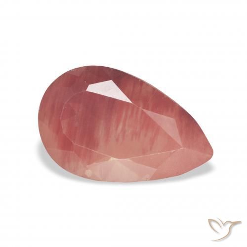 9,17 ctw natürlicher Mittelrot Andesin-Labradorit, Birnenform, Transparent