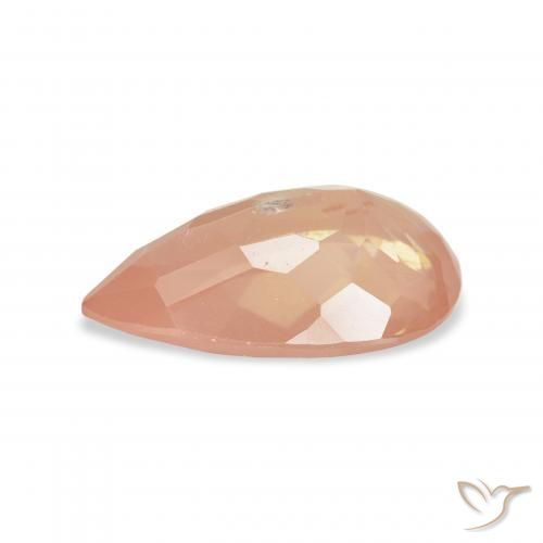 9,17 ctw natürlicher rötlich-orange Andesin-Labradorit, Birnenform, Transparent