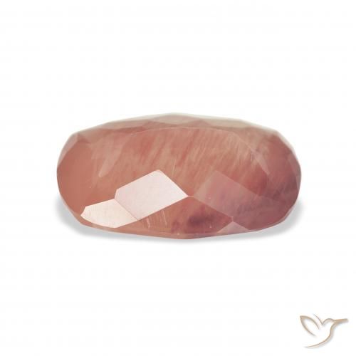 9,17 ctw natürlicher Mittelrot Andesin-Labradorit, Kissen, Transparent