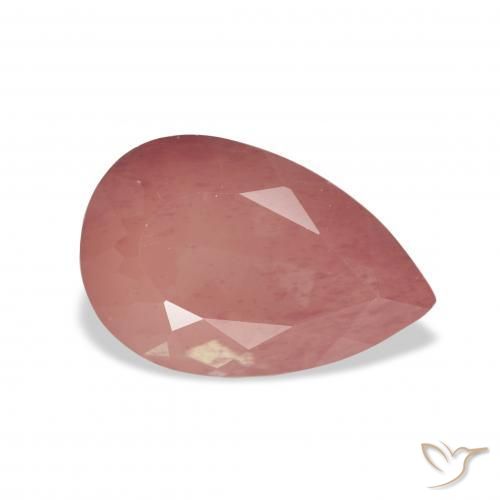 9,17 ctw natürlicher Himbeerrosa Andesin-Labradorit, Birnenform, Transparent