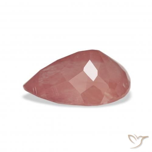 9,17 ctw natürlicher Himbeerrosa Andesin-Labradorit, Birnenform, Transparent