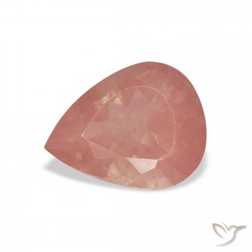 9,17 ctw natürlicher Himbeerrosa Andesin-Labradorit, Birnenform, Transparent