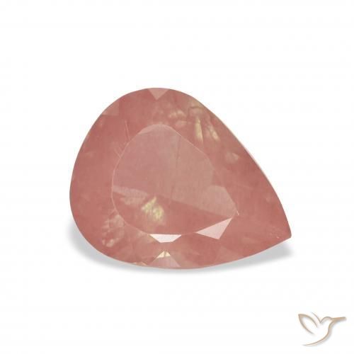 9,17 ctw natürlicher Himbeerrosa Andesin-Labradorit, Birnenform, Transparent