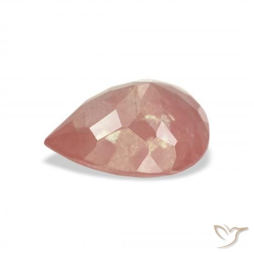 9,17 ctw natürlicher Himbeerrosa Andesin-Labradorit, Birnenform, Transparent