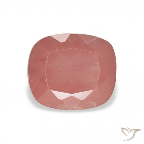 2.37ct Natürlicher Mittelrosa Andesin-Labradorit, Kissen, Transparent
