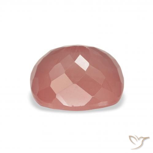 9,17 ctw natürlicher Mittelrosa Andesin-Labradorit, Kissen, Transparent