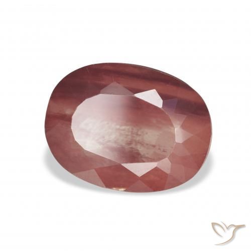 9,17 ctw natürlicher tiefrot Andesin-Labradorit, Oval, Transparent