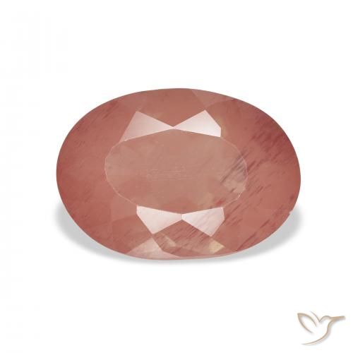 4.03ct Natürlicher Mittelrot Andesin-Labradorit, Oval, Transparent