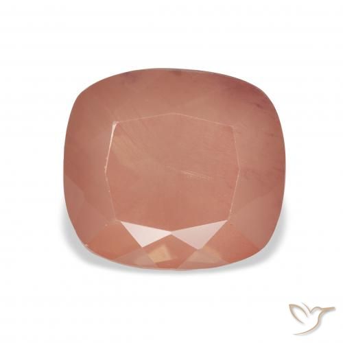 5.12ct Natürlicher Mittelrot Andesin-Labradorit, Kissen, Transparent