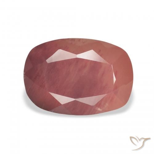 3.02ct Natürlicher Mittelrot Andesin-Labradorit, Kissen, Lichtdurchlässig