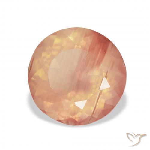 9,17 ctw natürlicher hellorange Andesin-Labradorit, Runden, Transparent