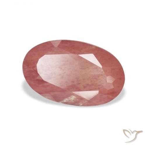 9,17 ctw natürlicher Himbeerrosa Andesin-Labradorit, Oval, Transparent