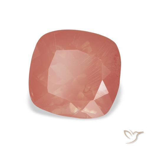 9,17 ctw natürlicher Mittelrosa Andesin-Labradorit, Kissen, Transparent