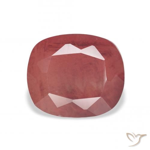 3.40ct Natürlicher Mittelrot Andesin-Labradorit, Kissen, Lichtdurchlässig