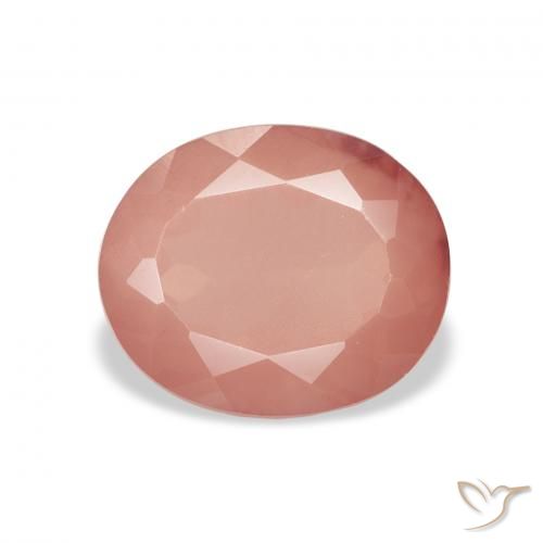 9,17 ctw natürlicher Blasses rötliches Orange Andesin-Labradorit, Oval, Transparent