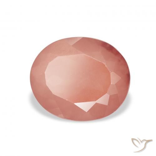 9,17 ctw natürlicher Blasses rötliches Orange Andesin-Labradorit, Oval, Transparent