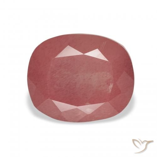 3.19ct Natürlicher Mittelrot Andesin-Labradorit, Kissen, Transparent