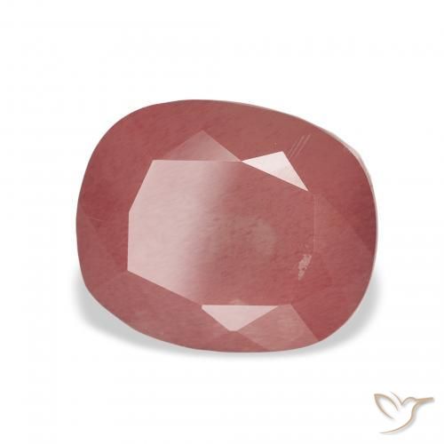 9,17 ctw natürlicher Mittelrot Andesin-Labradorit, Kissen, Transparent