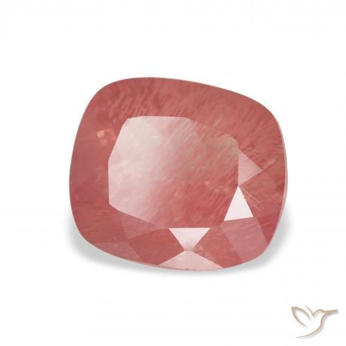 9,17 ctw natürlicher Blush Rot Andesin-Labradorit, Kissen, Transparent