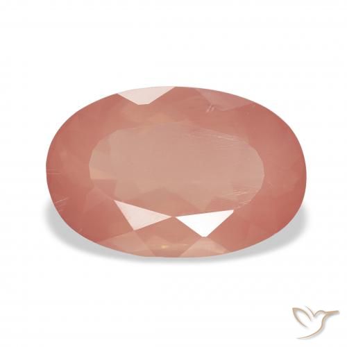 3.27ct Natürlicher Blasses rötliches Orange Andesin-Labradorit, Oval, Transparent