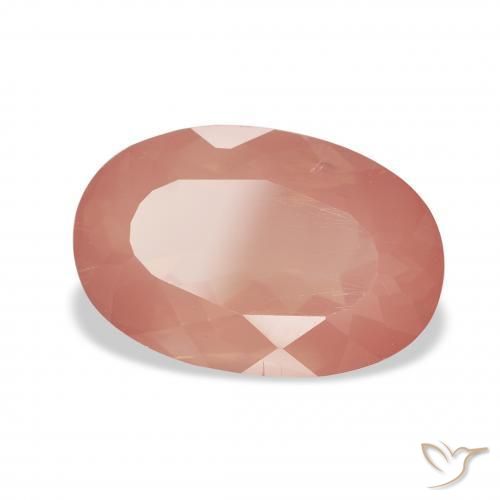 9,17 ctw natürlicher Blasses rötliches Orange Andesin-Labradorit, Oval, Transparent