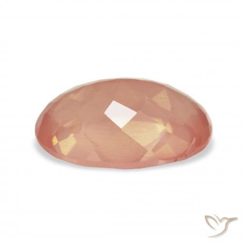 9,17 ctw natürlicher Blasses rötliches Orange Andesin-Labradorit, Oval, Transparent