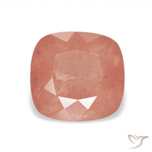 2.41ct Natürlicher Mittelrot Andesin-Labradorit, Kissen, Transparent