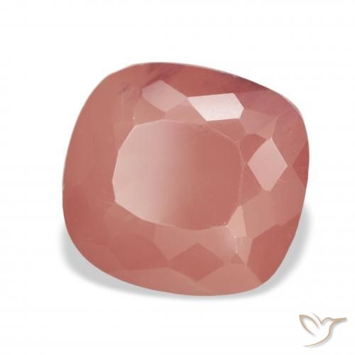 9,17 ctw natürlicher Blasses rötliches Orange Andesin-Labradorit, Kissen, Transparent