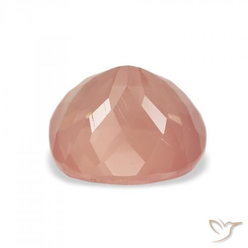 9,17 ctw natürlicher Mittelrosa Andesin-Labradorit, Kissen, Transparent
