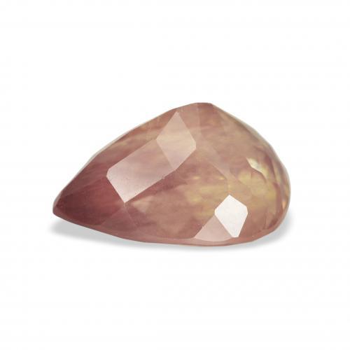 9,17 ctw natürlicher orange-rot Andesin-Labradorit, Birnenform, Transparent