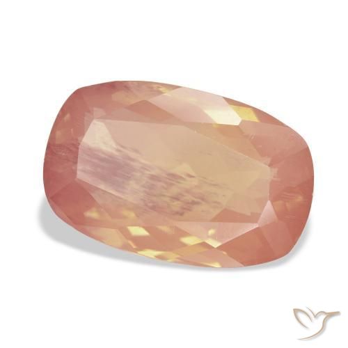 9,17 ctw natürlicher rötlich-orange Andesin-Labradorit, Kissen, Transparent