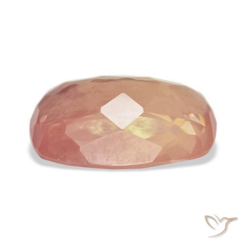 9,17 ctw natürlicher rötlich-orange Andesin-Labradorit, Kissen, Transparent
