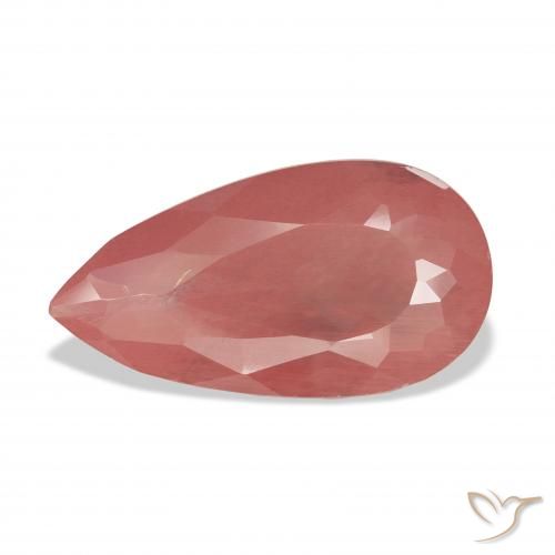 7.29ct Natürlicher Mittelrot Andesin-Labradorit, Birnenform, Transparent