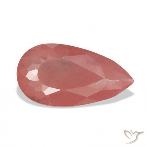 9,17 ctw natürlicher Mittelrot Andesin-Labradorit, Birnenform, Transparent