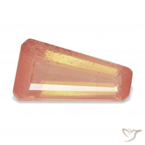 9,17 ctw natürlicher rötlich-orange Andesin-Labradorit, Fantasie, Transparent
