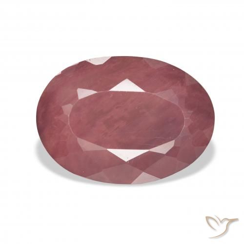 8.23ct Natürlicher Dunkelrosa Andesin-Labradorit, Oval, Lichtdurchlässig