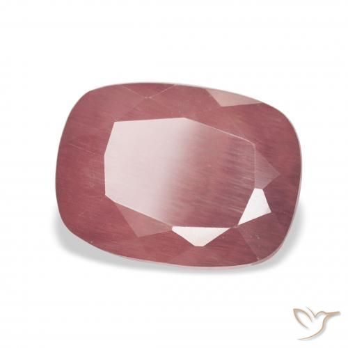 9,17 ctw natürlicher Dunkelrosa Andesin-Labradorit, Kissen, Transparent
