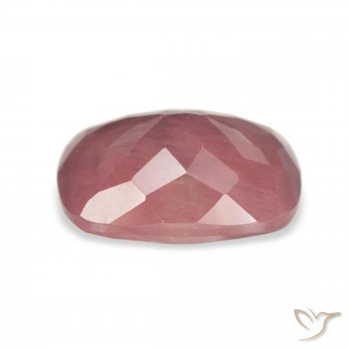9,17 ctw natürlicher Dunkelrosa Andesin-Labradorit, Kissen, Transparent