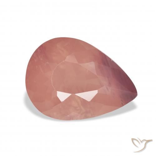 9,17 ctw natürlicher rose-rosa Andesin-Labradorit, Birnenform, Transparent