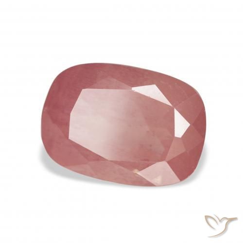 9,17 ctw natürlicher rötlich-rosa Andesin-Labradorit, Kissen, Transparent